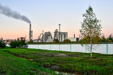 Image showing Pollution of atmospheric air from the chimneys of plants