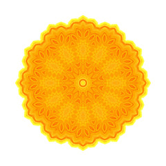 Image showing Abstract bright orange concentric pattern