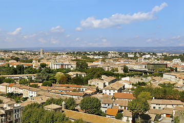 Image showing Panorama of Carcassonne lower town