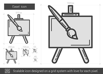 Image showing Easel line icon.