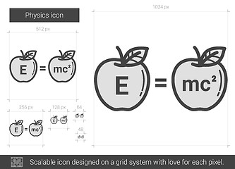 Image showing Physics line icon.