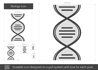 Image showing Biology line icon.