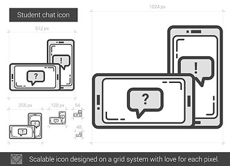 Image showing Student chat line icon.