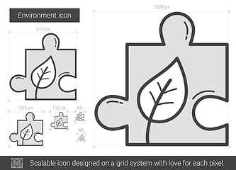 Image showing Environment line icon.