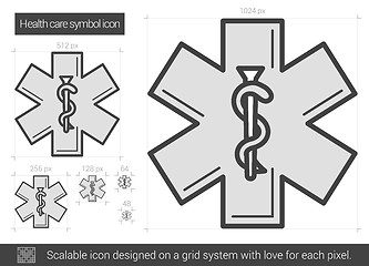 Image showing Health care symbol line icon.