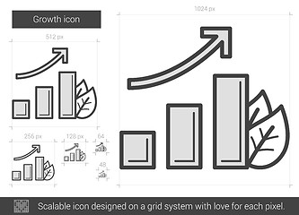 Image showing Growth line icon.