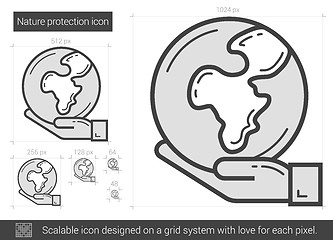 Image showing Nature protection line icon.