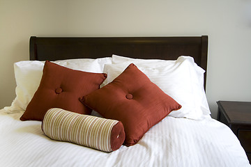 Image showing Close up on a bed in a bedroom