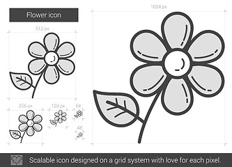 Image showing Flower line icon.