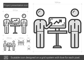 Image showing Project presentation line icon.