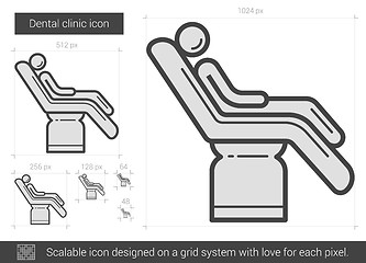 Image showing Dental clinic line icon.