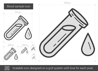 Image showing Blood sample line icon.