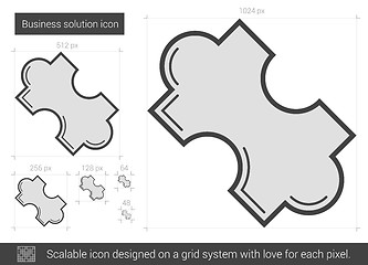 Image showing Business solution line icon.