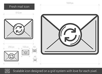 Image showing Fresh mail line icon.