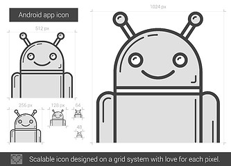 Image showing Robot line icon.