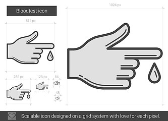 Image showing Blood test line icon.