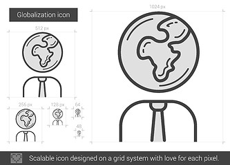 Image showing Globalization line icon.