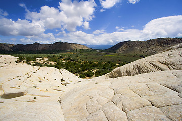 Image showing Looking down the Sandstones in to Snow Canyon - Utah