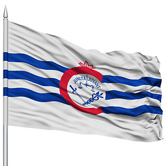 Image showing Cincinnati City Flag on Flagpole, USA