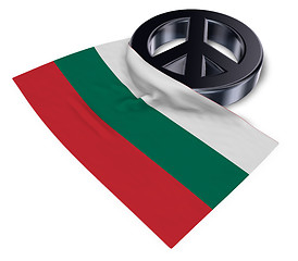 Image showing peace symbol and flag of bulgaria - 3d rendering