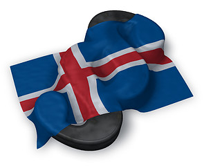 Image showing paragraph symbol and flag of iceland - 3d rendering
