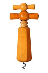 Image showing Wooden corkscrew