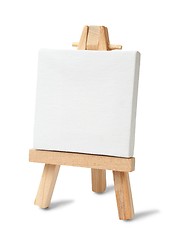 Image showing Small easel and canvas