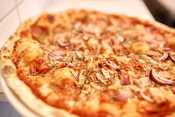 Image showing close up of pizza