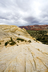 Image showing Looking down the Sandstones in to Snow Canyon - Utah