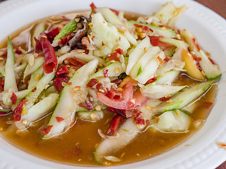 Image showing Cucumber som tam from Thailand