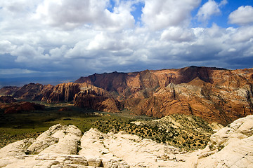 Image showing Looking down the Sandstones in to Snow Canyon - Utah