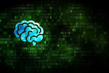 Image showing Science concept: Brain on digital background