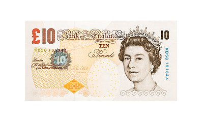 Image showing Pound currency background - 10 Pounds