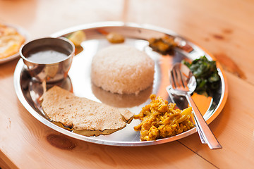 Image showing Nepali Thali, Upper Mustang style