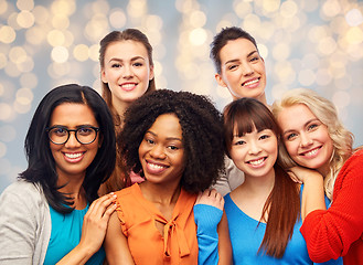 Image showing international group of happy women hugging