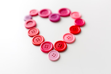 Image showing heart shape of sewing buttons