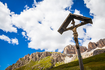 Image showing Traditional Crufix in Dolomiti Region - Italy