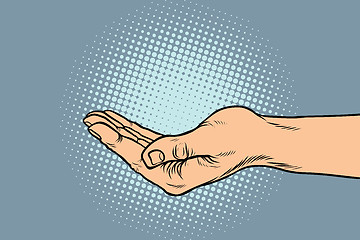 Image showing hand hand begging gesture