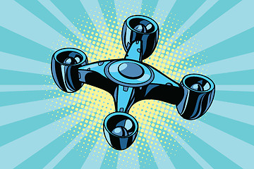 Image showing futuristic quadcopter drone