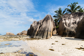 Image showing island beach in indian ocean on seychelles