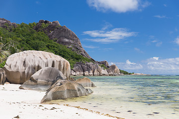 Image showing island beach in indian ocean on seychelles