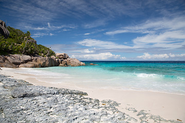 Image showing island beach in indian ocean on seychelles