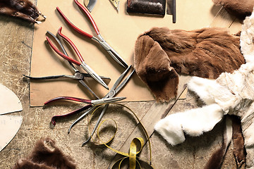 Image showing A tailor, leather craft