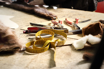 Image showing A tailor, leather craft