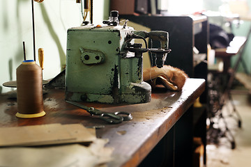 Image showing Clothing, sewing leather. Old sewing.