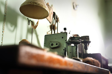 Image showing Clothing, sewing leather. Old sewing.