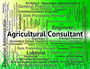 Image showing Agricultural Consultant Represents Employee Job And Cultivation