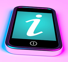 Image showing Info Symbol On Mobile As Symbol For Information