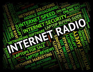 Image showing Internet Radio Means World Wide Web And Telephony