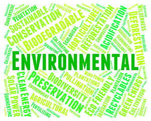 Image showing Eco Friendly Shows Environmental Word And Eco-Friendly